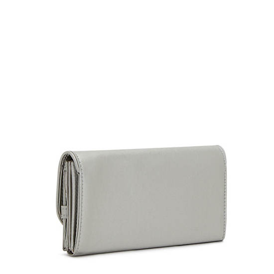 Kipling Money Land Metallic Snap Plånbok Silver | SE 1430BE